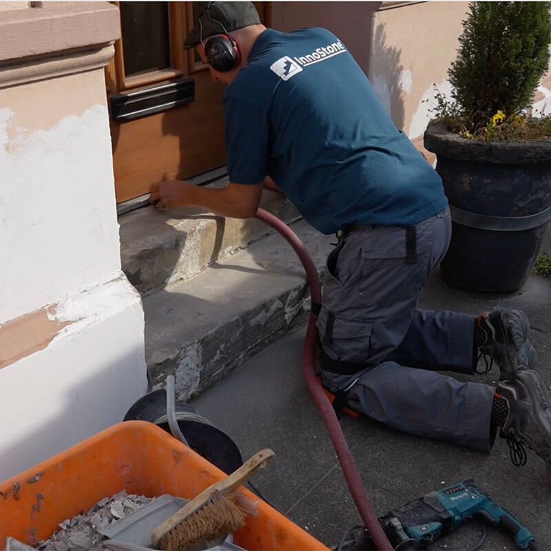 InnoStone-Montag Schritt 3 Sauberkeit Baustelle InnoStone-Montag Schritt 3 Sauberkeit Baustelle